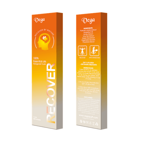 Vega Recover designed in Miami, contain Kudzo Root(pueraia lobata) honey andtea. Vitamin vape that helps the body absorbs healthy dose of essential oils and get recovered by nature
